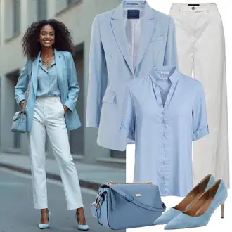 Outfit sa SvjetloPlava/Plava Odijelo evoked "Poslovni izgled"