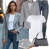 Outfity do práce z džínoviny image