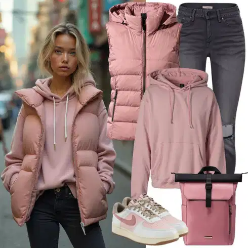 Kombinirajte Pink Donji Prsluk/Izolacijski Prsluk/Vanjski Prsluk/Pufnasti Prsluk/Prošiveni Prsluk/Kratki Prsluk 4F