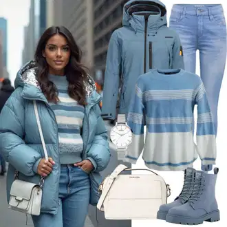 Denim/Traper Outfit sa Svjetloplava/Plava Čizmica Podstavljena Gležnjača/Gležnjača na visoku petu/ljetna gležnjača/Čizma na Špic/Vintage Gležnjača Lascana "Savršeno za zimu"