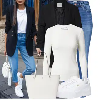 Kombinacije za festival dan na plaži sa Bijela/Kaki/Krem/Narandžasta Majica I Top Veći Broj/Pletivo Veći Broj/Bluza Veći Broj SELECTED FEMME "Moderan look za proljeće"Look: Krštenje, Matični ured, Koncer, dan na plaži, Škola, Brvnare