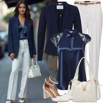Outfit sa SvjetloPlava/TamnoPlava/Plava Odijelo Casual Sako/Sako Jakna/Oversize Sako/Znojni Sako/Elegantni Sako/Dugi Sako/Sakoi za Bluzu/Kožna Jakna za Muškarce/Kožna jakna za muškarce/Boyfriend Sako/Kratki Sako/Pleteni Sako olalook "Stilski Izgled"