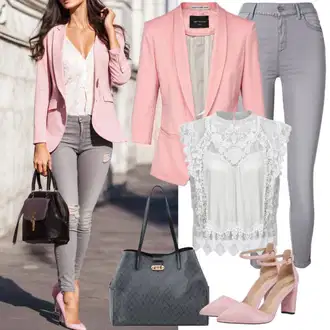 Seksi kombinacije sa Siva/Svjetlosiva Traperice Čizma do Gležnja/Kožna Jakna/Traperice s Prorezom/Mom Jean/Sužene Traperice/Termo Traperice/Traperice Slim Kroja/Girlfriend Traperice/High Waist Traperice/Ženske Traperice 7/8 Dužine/Skraćene Traperice/Capri Traperice Only "Stilski kombinacije za slobodno vrijeme"