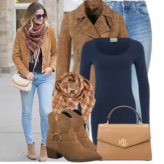 80tá léta Outfit s Šedá/Hnědá/Khaki/Béžová Bunda s Bočním Zipem/Kožené Bund Kožená vintage bunda/Bunda z Umělé Kůže/Motorkářské Bund/Kožené Bund/Motorkářská bunda Freaky Nation "Stylová kombinace na jaro"Look: Emo, Italský, Western, 80tá léta