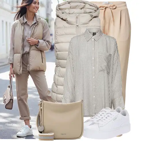 Kombinace Zelená/Béžová/Khaki Halenkové Body/Businessová Halenka/Dlouhá Halenka/Halenka s Dlouhým Rukávem/Oversize Halenka/Slip-on Halenka VERO MODA kombinovat s Béžová/Khaki Paperbag Kalhoty/Navlékací Kalhoty/Úzká Kalhoty/Střmenová Kalhoty/Mušelínové kalhoty/Mrkvová Kalhoty/Látková Kalhoty/Ležérní Kalhoty/Žerzejová Kalhoty/Jogger Kalhoty Ichi