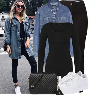 Outfit s Modrá/Světle modrá Noisy may "Skvělý pro volný čas"