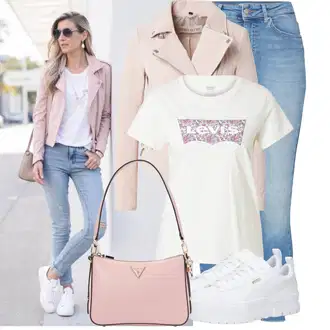 Outfity na podzim Estetika s Šedá/Bílá Teniska na platformě/Nízká Teniska Puma "Módní outfit pro volný čas"Look: 90tá léta, Estetika, Bad Taste, Extravagantní, Hip Hop, Skater, Sportovní, Unisex