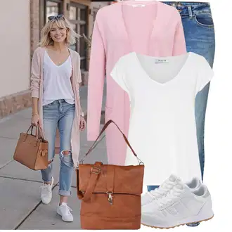 Outfit s Oranžová/Hnědá/Béžová/Bílá/Krémová Pohodlná Bota/Bezpečnostní bota/Lodička s Přezkou/Teniska s dírkovaným vzorem/Tenisky s Bočním Zipem/Bota Na Pěší Turistiku/Nízká Teniska/Teniska na platformě/Zdravotní bota Skechers "Módní outfit pro volný čas"