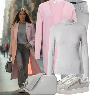 Ležerno Outfit sa Siva/Svjetlosiva Skinny Hlače/Traper Tajice/Jeggings LTB "Praktičan look"Look: Rap, Sveučilišna, cool, Ležerno, Pametno ležerno, Prekrasan, Mom, Transparentan, Francuske