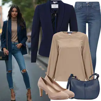 Outfity do kanceláře Pracovní pohovor s Tmavě modrá Lidové Sako/Kožená bunda pro muže/Dvojřadový Sako/Elegantní Sako Polo Ralph Lauren, Béžová/Hnědá/Khaki Elegantní Bota/Pohodlná lodička/Lodička Nízký Podpatek/Lodička s vysokým nártem/Peeptoe/Svatební Bota/Lodička na Vysokém Podpatku/Lodička S Páskem/Vintage Lodička/Bota Na Podpatku/Lodička Slingback sergio leone "Stylový jarní outfit"