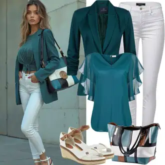 Elegantní outfity Matriční úřad s Tyrkysový/Modrá/Zelená Blůza s knoflíčkem/Halenkový Top/Halenka se Stojatým Límcem/Dětská hračka/Kožená bunda/Crash blůza/Halenka s Dlouhým Rukávem/Otevřená Halenka/Oversize Halenka/Průhledná blůza/Hedvábná Halenka WE Fashion "Stylový stavební vzhled"Look: Banka, Bar, Svátek cukru, Svátost oltářní, Koncert, Biřmování, Elektro, Galavečer, Hawaii, Výročí, Bazén, Rave, Matriční úřad, Škola, Den na pláži, Chatky, 40. narozeniny