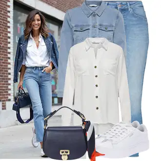 Outfity pro zábavu Svatba s Bílá Nízká Teniska/Teniska s dírkovaným vzorem/Úzká teniska/Teniska na platformě Puma "Cool outfity na volný čas"Look: Bar, Pohřeb, Koncert, Škola, Svatba