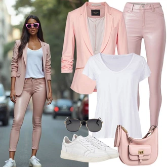 Atraktivní outfity Úzký s Béžová/Bílá/Khaki Top Se Špagetovými Ramínky/Bustierový Top/Tílko s ořezem/Krátký Top happiness İstanbul "Volnočasový outfit"