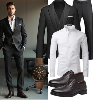 Tapered Outfit mit KUDMOL "Business Outfit"