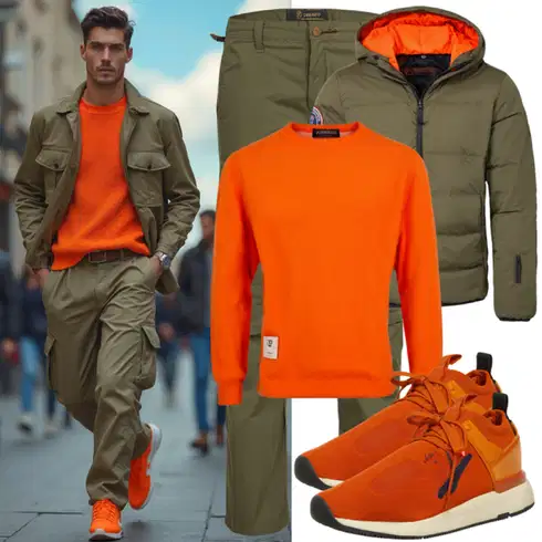 Orange Pullover mit Reißverschluss/Thermo Pullover/Polo-Pullover new zealand auckland kombinieren