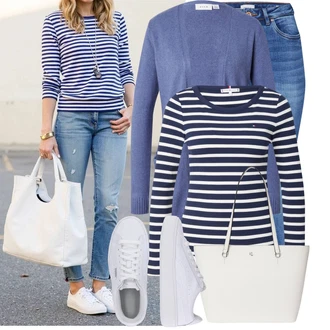 Outfit s Modrá/Světle Modrá Motorkářské Džíny/Termální Džíny/Zkrácené Džíny/Push up Džín/Dámské Džíny s Délkou 7/8/Kožená Pánská Bund/Kotníková Bota/High Waist Džínové Kalhoty/Navlékací džíny/Kožená bunda/Kožené Boty/Zimní bunda Only "Stylové kombinace pro volný čas"