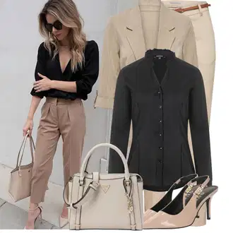 Casino Outfit s Černá/Tmavě šedá Blůza s knoflíčkem/Halenka se Stojatým Límcem/Halenka Slim Fit/Businessová Halenka/Halenka s Dlouhým Rukávem/Žehlení odolná blůza More & More "Stylové kombinace pro volný čas"Look: Bar, Svátek cukru, Pohřeb, Casino, Koncert, Biřmování, Večeře, Galavečer, Opera, Párty, Škola, Scéna, Firemní večírek, 40. narozeniny