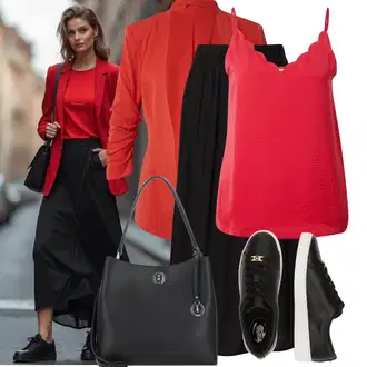 Kombinacije za bucmaste Od 50 godina sa Crna Haljina Veći Broj/Hlača Velika Veličina Ichi, Crvena/Pink Majica I Top Veći Broj/Bluza i Tunika/Bluza Veći Broj/Kupaći Kostim Za Veću Veličinu/Žensko donje rublje i kupaći kostimi Only, Crna/Tamnosiva/Siva/Bež/Smeđa Sportski dodatak/Novčanik/Privjesak/Maska/Privjesak/Privjesak Za Ključeve L.CREDI "Moderan outfit za slobodno vrijeme"