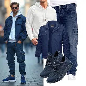 Herbst Outfits Geburtstag mit Blau/Dunkelblau Winterjacke/Funktionsjacke/Sommerjacke/Frühlingsjacke/Herbstjacke/Jacke mit Seitlichem Reißverschluss KEFITEVD "Freizeit Outfit"Look: 18 Geburtstag, Geburtstag, Schule, Pop Konzert