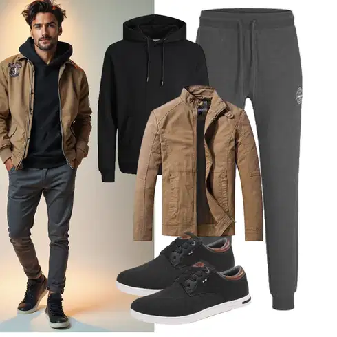 Oversize Schwarz Oversize Hoodie/Ausgefallener Hoodie/Sport Hoodie/Hoodie/Unisex Hoodie Jack & Jones kombinierenLook: Rap, Skater, Unisex, Oversize, Lack