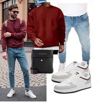 Mini Outfit mit Schwarz Unkategorisiert Tommy Hilfiger "Freizeit Outfit"
