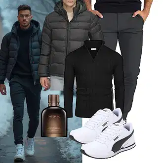 7/8-lang Outfit mit Dunkelgrau/Schwarz/Dunkelblau/Hellgrau BlauerHafen "Freizeit Outfit"