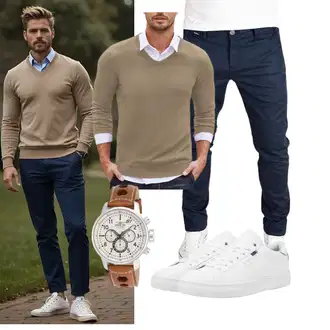Outfit mit DunkelBlau/Blau PITTMAN "Freizeit Outfit"