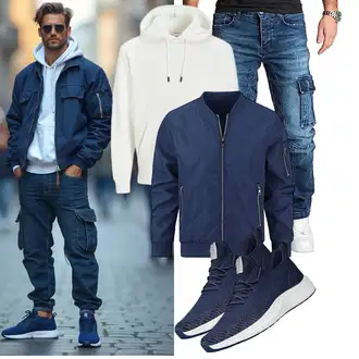 Outfit mit Blau REPUBLIX "Freizeit Outfit"