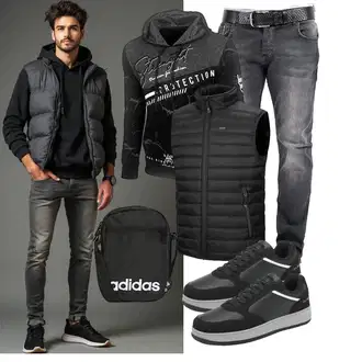 Mini Outfit mit Schwarz Unkategorisiert Adidas "Freizeit Outfit"