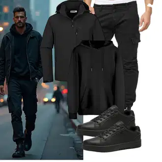 Wandern Winter Outfit mit 33,000ft "Freizeit Outfit"Look: Angeln, Wandern, Berg­steigen, Freizeit, Trekking