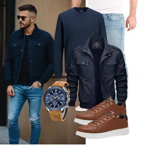 Dunkelblau/Blau FunktionsJacke/SommerJacke/ReitJacke/CargoJacke/HerbstJacke/TrachtenstrickJacke/FrühlingsJacke/SegelJacke/Jacke mit Seitlichem Reißverschluss/FliegerJacke/UniformJacke/MilitärJacke MAGCOMSEN kombinieren