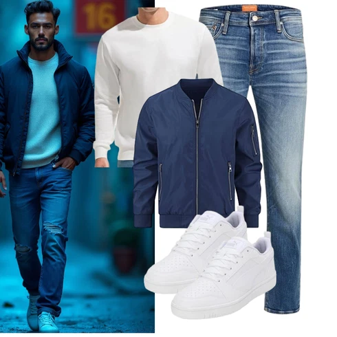 Baseball Leichte Jacke YOUTHUP kombinierenLook: Fitness, Arbeits, Freizeit, Baseball