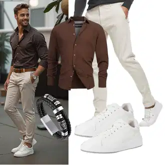 Outfit mit Khaki/Beige Indicode "Freizeit Outfit"