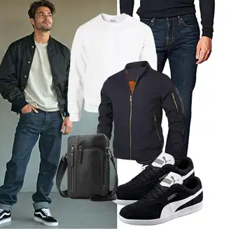 Freizeit Outfits Business Winter mit Windbreaker Jacke/Leichte Jacke HOOD CREW "Freizeit Outfit"Look: Casual, Classic, Outdoor, Stil, Business, Indoor, College