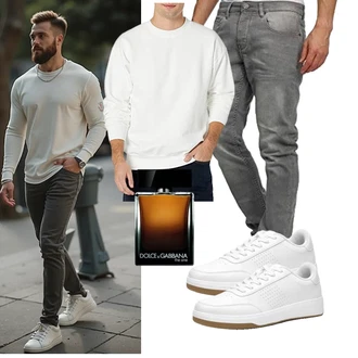 Outfit mit Fleece Pullover/Hoodie hanes "Freizeit Outfit"