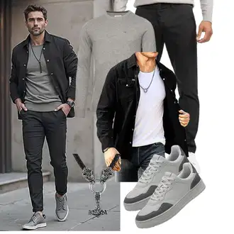 Outfit mit Grau Unkategorisiert Calvin Klein "Freizeit Outfit"