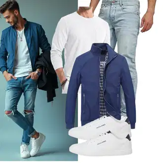 Outfit mit Leichte Jacke/Bomberjacke/Outdoorjacke KUDORO "Freizeit Outfit"