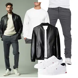 7/8-lang Outfit mit Dunkelgrau/Hellgrau/Grau/Khaki Yazubi "Freizeit Outfit"