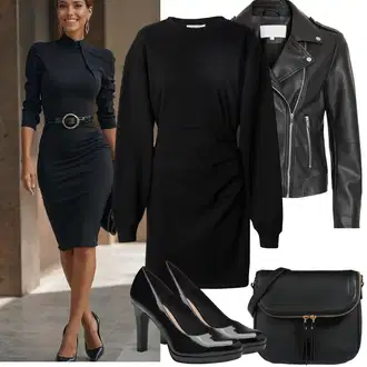 Visoke Pete Outfit sa Crna/Smeđa Platformska Pumpa/Udobna pumpa/Pumpica S Visokim Prednjim Dijelom/Salonka Na Visoku Petu/Poslovna Obuća Tamaris "Proljetni Outfit"