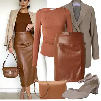 Kombinacije za proljeće teplý sa Smeđa/Siva/Bež/Kaki jjxx "Proljetni Outfit"