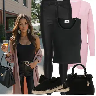 Outfit s Černá/Bílá Noisy may "Jarní Outfit"