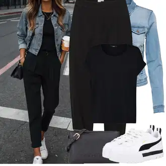 Outfity pro desetiletí Sportovní s Bílá Teniska na platformě Puma "Jarní outfit"Look: Estetika, Bad Taste, Hip Hop, Skater, Sportovní