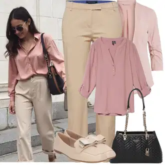 Outfit sa Bež/Kaki/Smeđa Hlače s Prorezom/Paperbag Hlača/Bengalke Hlače/Uske Hlača/Boyfriend Hlače/Hlača od Odijela/Ležerna Hlača/Skinny Hlače/Hlača od Kepera/Ravna Hlača Marc O'Polo "Proljetni Outfit"