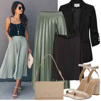 Outfit sa Crna Kargo Blejzer/Oversize Sako/Kožna jakna za muškarce/Kratki Sako/Dugi Sako/Sako od smokinga/Sako Jakna/Boyfriend Sako/Casual Sako/Sakoi za Bluzu/Kožna jakna za muškarce Only "Proljetni Outfit"