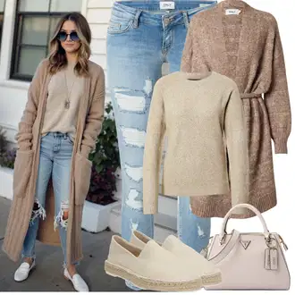 Léto Outfit s Světle modrá/Modrá Kožená bunda/Džíny s Rozparkem/Kotníková Bota/Push up Džín/Kožené bundy/Džíny s Dírou/Džíny s Nízkým Sedem Only "Jarní Outfit"
