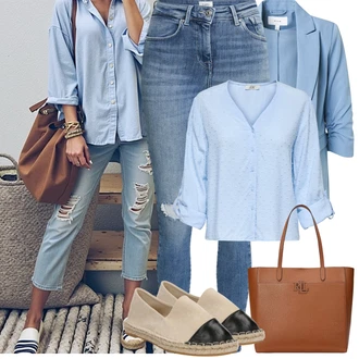 Outfit sa Bež/Krem espadrila/Espadrila sandala/Espadrila mula About You "Proljetni Outfit"