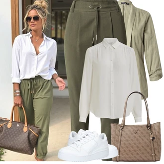 Outfit s Bílá Bota Nízká Teniska/Úzká teniska/Kožené tenisky/Teniska na platformě Adidas Originals "Jarní Outfit"