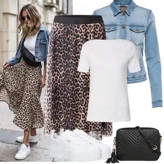 Outfity pro baculky Kancelář s Šedá/Bílá/Krémová Tričko/Jednoduchý top/Mužské běžecké boty/Fancy tričko/Funkční tričko/Pletené tričko/Dlouhá košile/Tričko s krátkým rukávem/Roláková Košile VERO MODA "Jarní Outfit"Look: Kancelář, Bezešvé, Skromné, Unisex