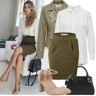 Outfity pro matriční úřad Nevěsta s Růžová/Béžová/Hnědá About You "Jarní Outfit"