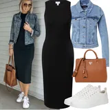 Černé Pletené Šaty Outfity image